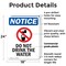 Signmission Do Not Drink The Water, 18 in W x Rectangle, Plastic OS-2PACK-NS-P-1824-V-11151 - alternate 7